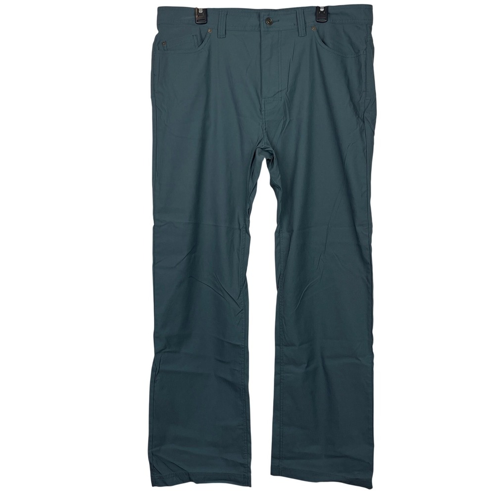 PrAna Brion II Pants Mens 40x34 Nylon Stretch UPF Wicking Outdoor Hiking Blue